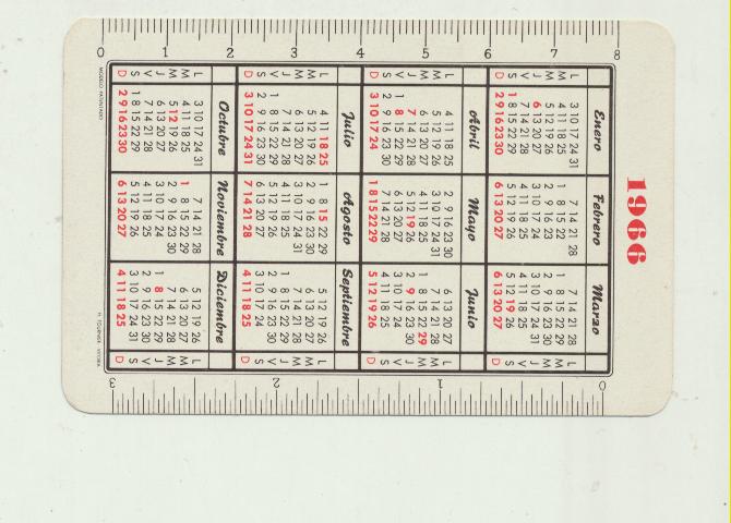 Calendario Fournier 1966. Abello Oxígeno-Linde