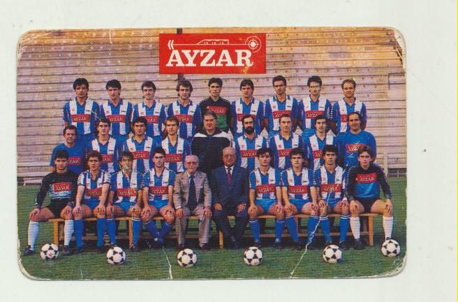 Calendario Fournier 1989. Deportivo Alavés. Ayzar