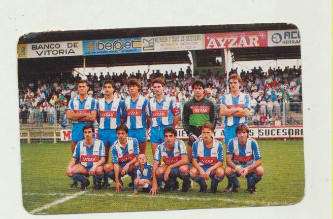 Calendario Fournier 1988. Deportivo Alavés. Ayzar
