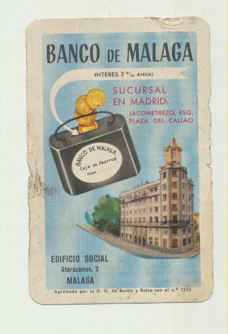 Calendario Fournier. Banco de Málaga 1960