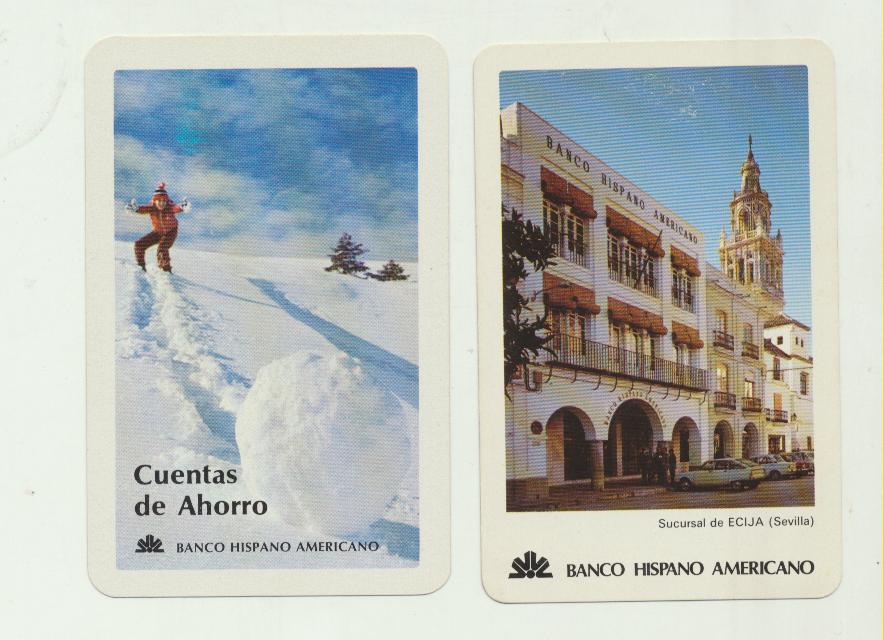 Calendario Fournier. Banco Hispano Americano 1976 y 1981 (Sucursal de Écija)