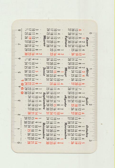 Calendario Fournier. Mapfre 1969