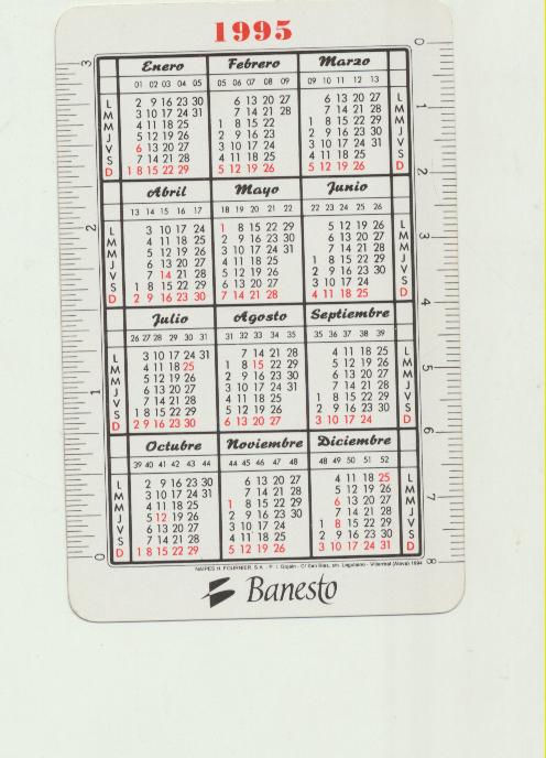 Calendario Fournier. Banesto 1995