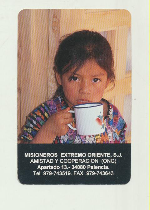 Calendario Fournier. Misioneros Extremo Oriente 1995