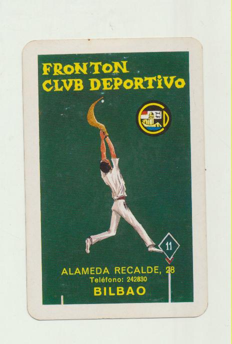 Calendario Fournier. Frontón Club Deportivo 1970