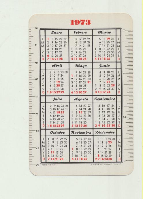 Calendario Fournier. HF El Olímpico, Parejas del Mundo… 1973