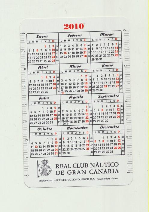 Calendario Fournier. Real Club Náutico de Gran Canaria 2010