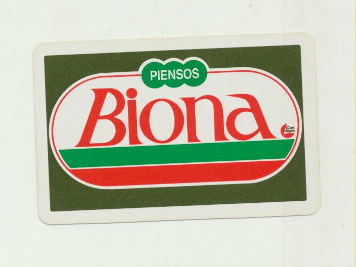 Calendario Fournier. Piensos Biona 1990