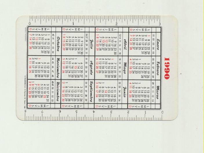 Calendario Fournier. Piensos Biona 1990