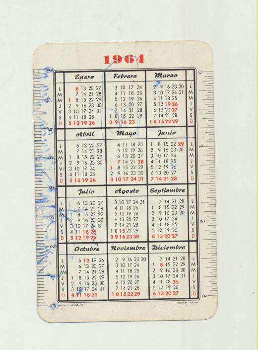 Calendario Fournier. 3 Azafatas 1964
