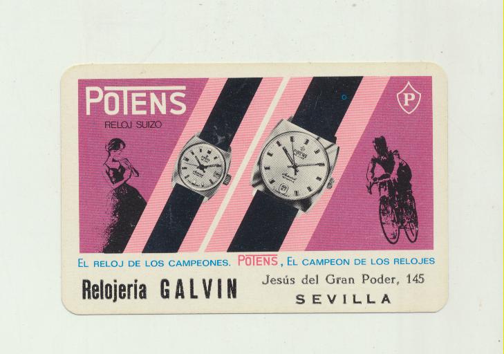 Calendario Fournier. Relojería Galvin, Sevilla, Reloj Potens 1970