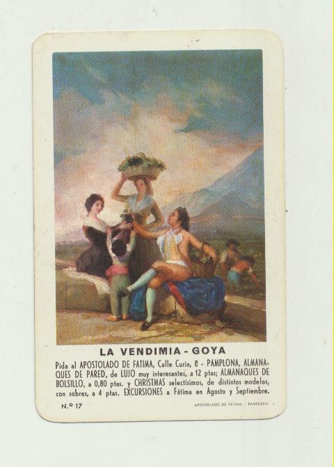 Calendario Fournier. la Vendimia-Goya 1967