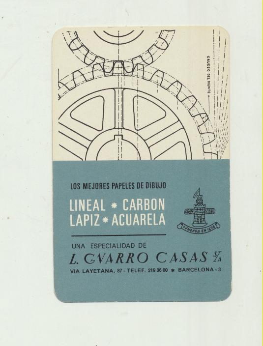 Calendario Fournier. L. Guarro Casas 1967