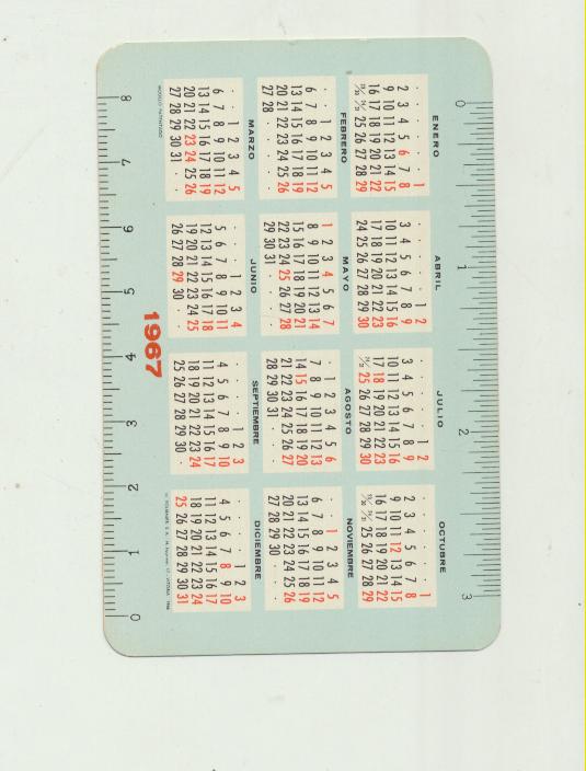 Calendario Fournier. L. Guarro Casas 1967