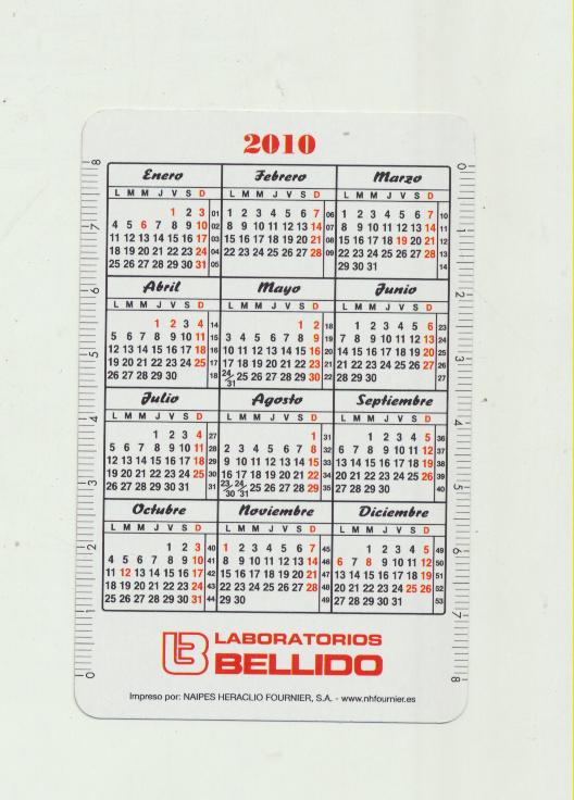 Calendario Fournier. Bellido 2010