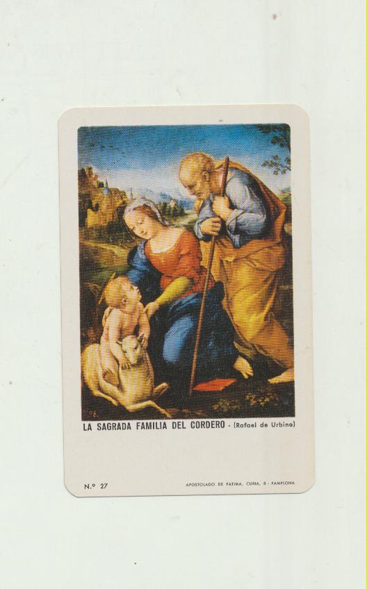 Calendario Fournier. La Sagrada Familia del Cordero 1977