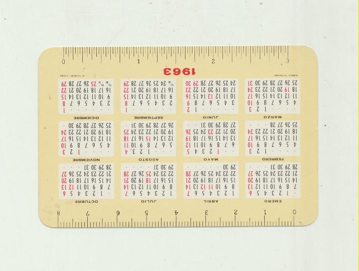 Calendario Fournier. L. Guarro Casas 1963
