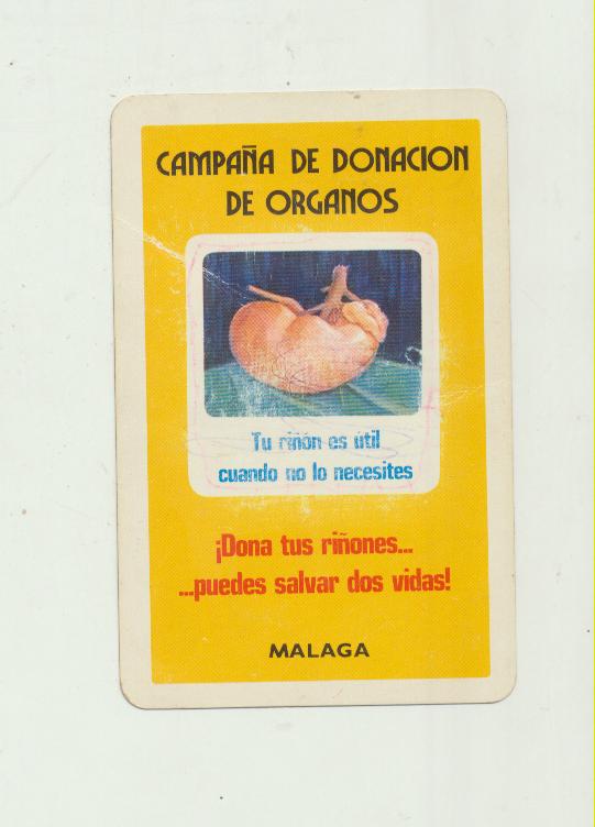 Calendario Fournier. Campaña de Donación de órganos 1979