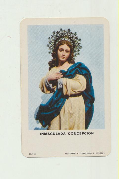Calendario Fournier. Inmaculada Concepción 1972