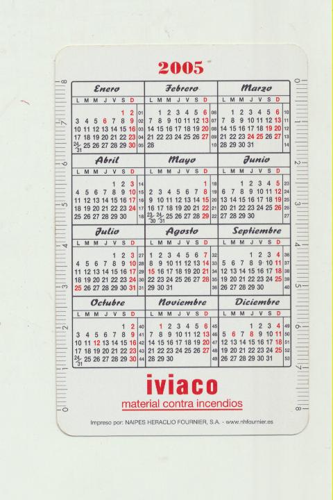 Calendario Fournier. Iviaco 2005