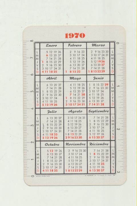 Calendario Fournier. Centauro 1970
