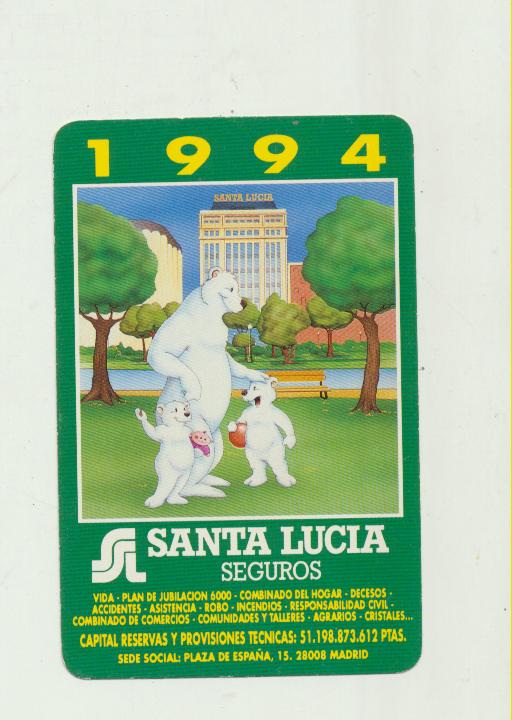 Calendario Fournier. Santa Lucia 1994