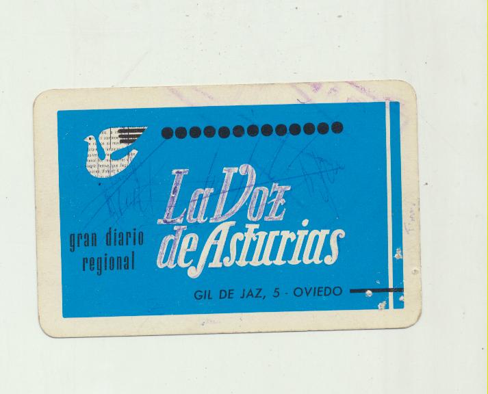 Calendario Fournier. La Voz de Asturias 1965