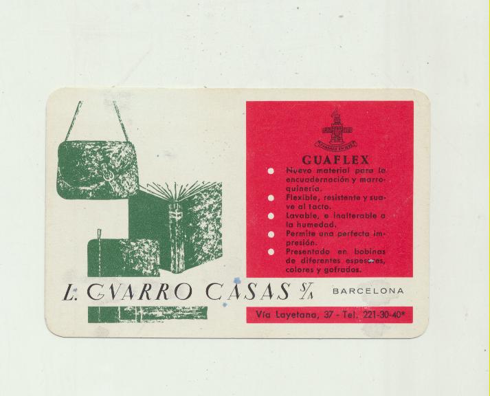 Calendario Fournier. L. Guarro Casas 1965