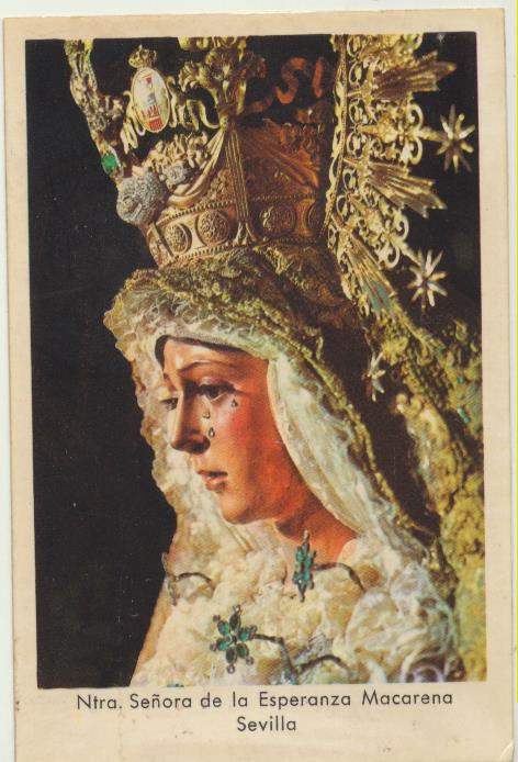 Calendario 1979. Ntra. Señora de la Esperanza Macarena. Sevilla. Publicidad de Almacenes Cecilio del Pueyo-Sevilla
