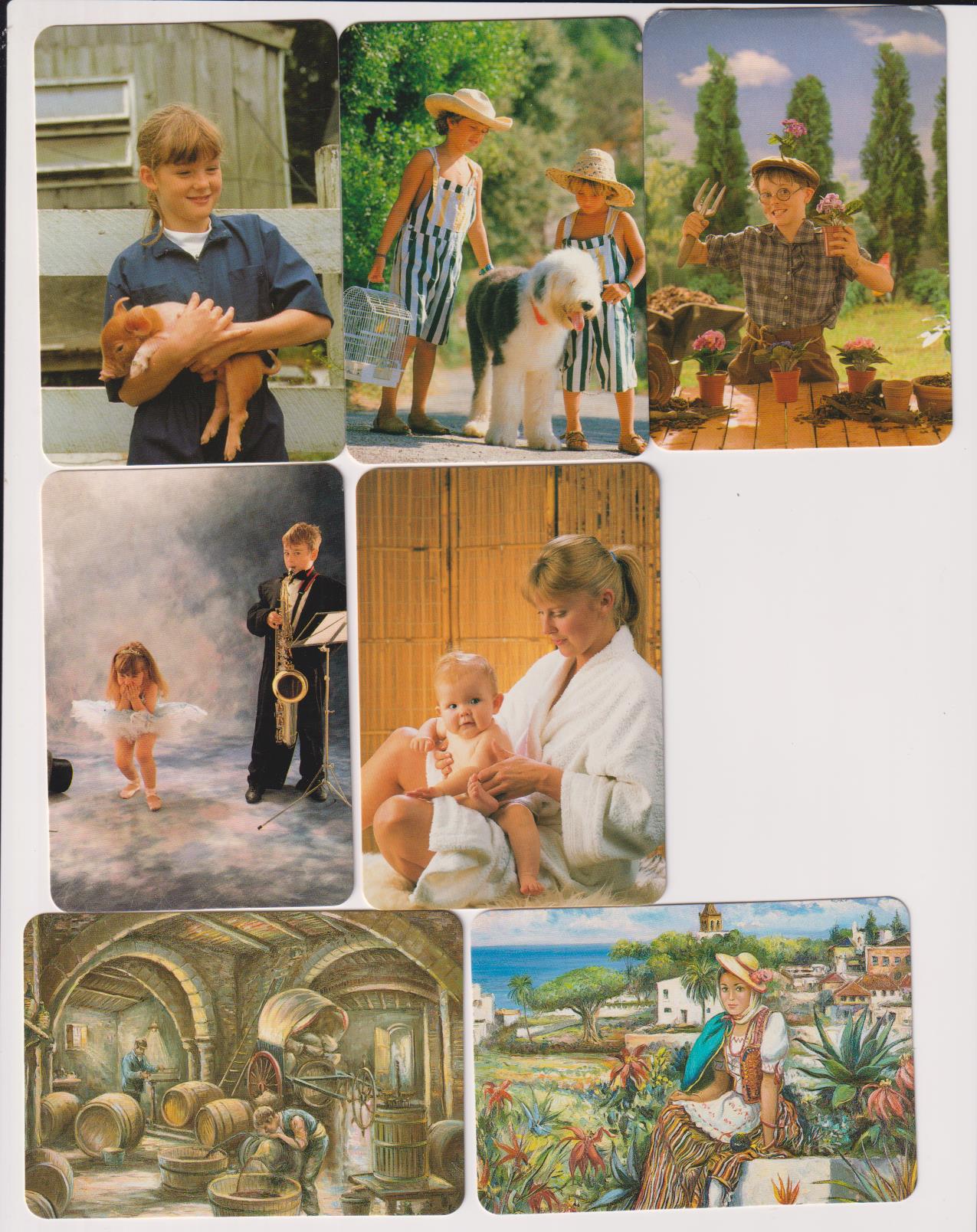 Lote de 7 Calendarios EGC. (Niños y Arte) Año 1997