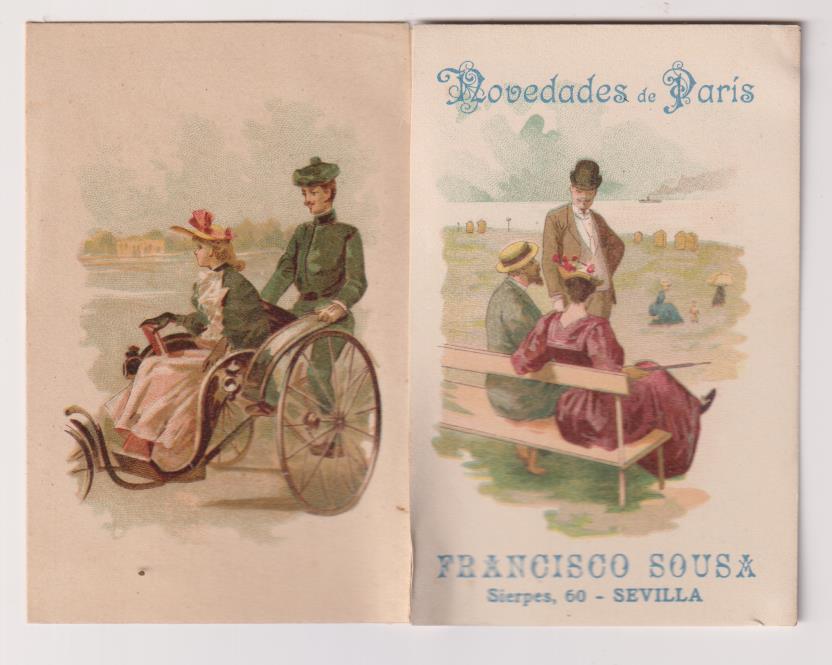 Novedades de Paris. Francisco Sousa. Sierpes 60. Sevilla. Calendario para 1895