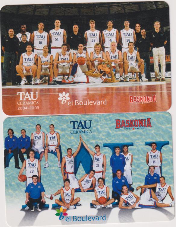 Lote de 2 Calendarios Fournier. Tau Baskonia 2005 y 2006
