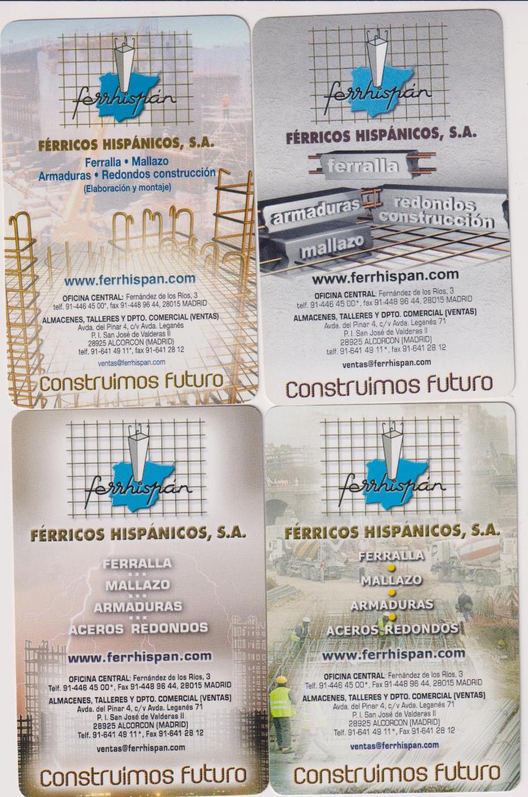 Lote de 4 Calendarios Fournier. Férricos Hispánicos 2003, 2004, 2005 y 2006