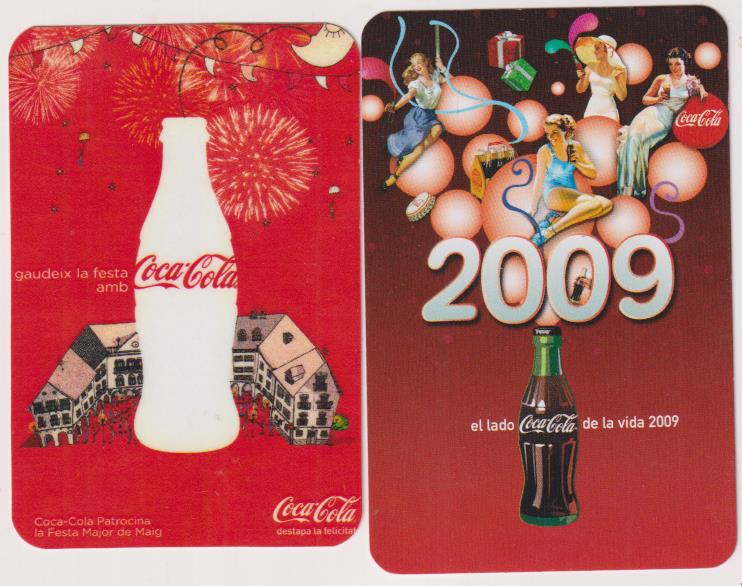 Lote de 2 Calendarios Coca Cola para 2009
