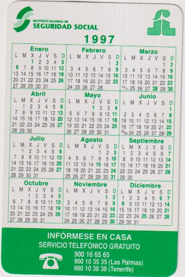 Calendario Seguridad SociAL 1997