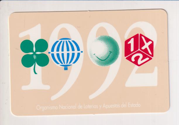 Calendario 1992. Organismo Nacional de Loterías y Apuestas del Estado