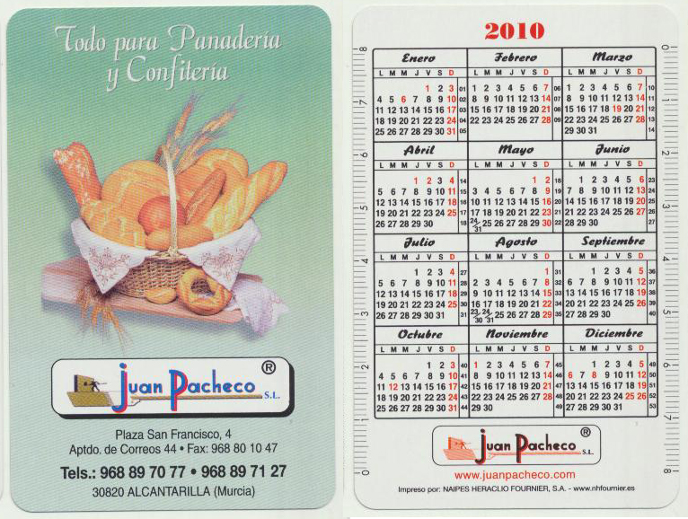 Calendario Fournier. Juan Pacheco 2010