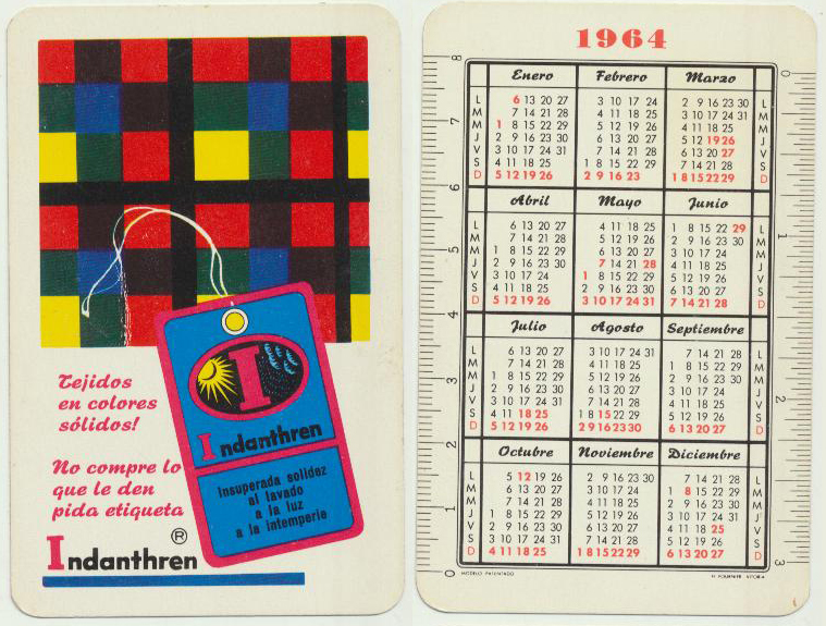 Calendario Fournier. Idanthren 1964