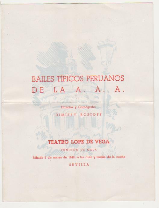 Bailes Típicos Peruanos. Teatro Lope de Vega-Sevilla