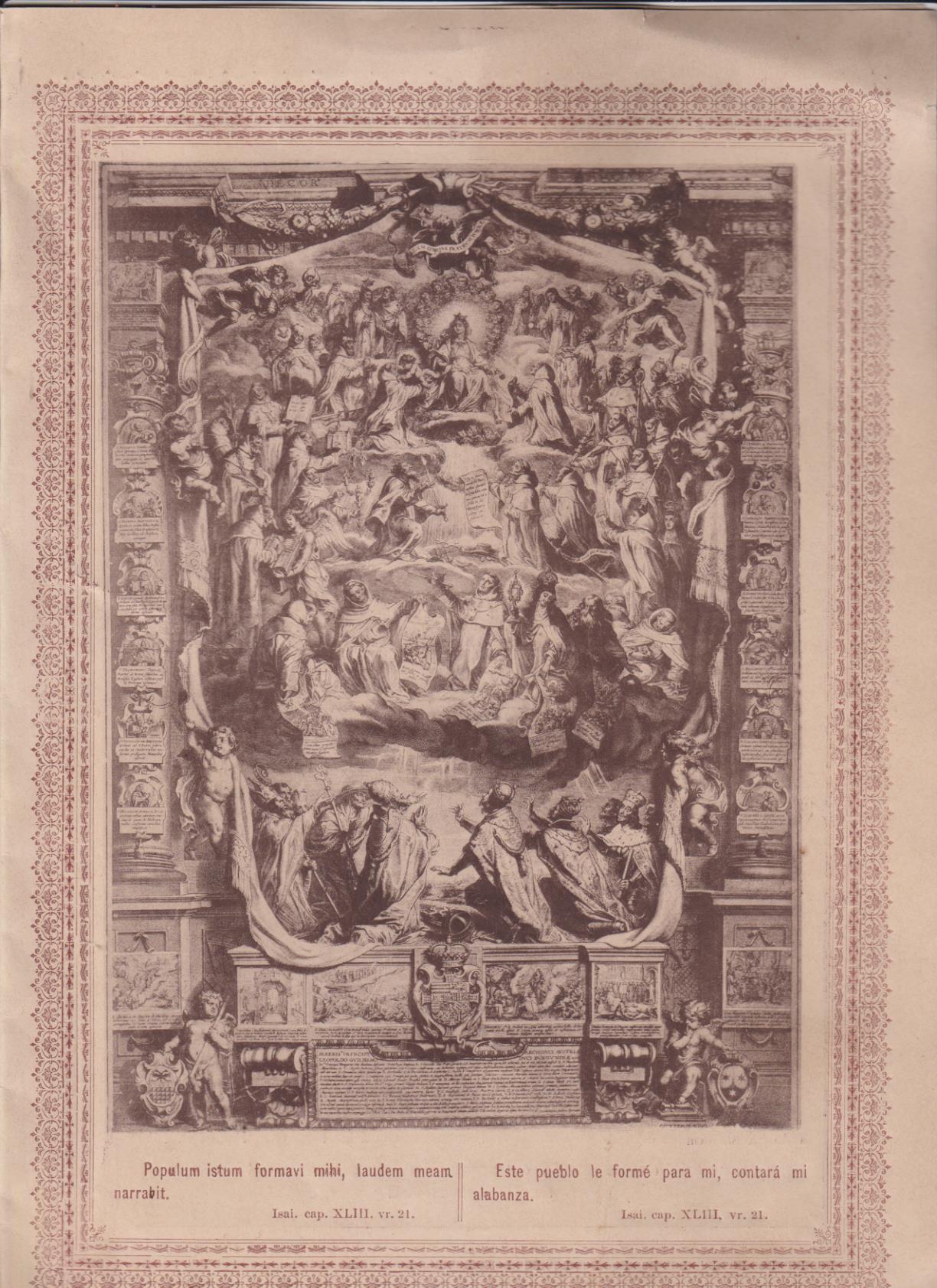 Cartel (31,5x21,5) Solemnes cultos en la Iglesia del Buen Suceso. Celebrarán la Festividad de la Inmaculada del Monte Carmelo. Sevilla 1902