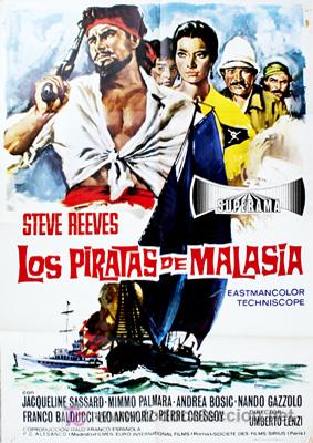 Los Piratas de Malasia. Cartel (100x70 cm.)