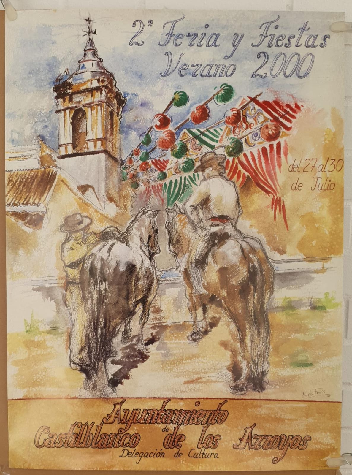 Cartel (68x50) Castilblanco de los Arroyos. 2ª Feria y Fiestas, Verano, 2000