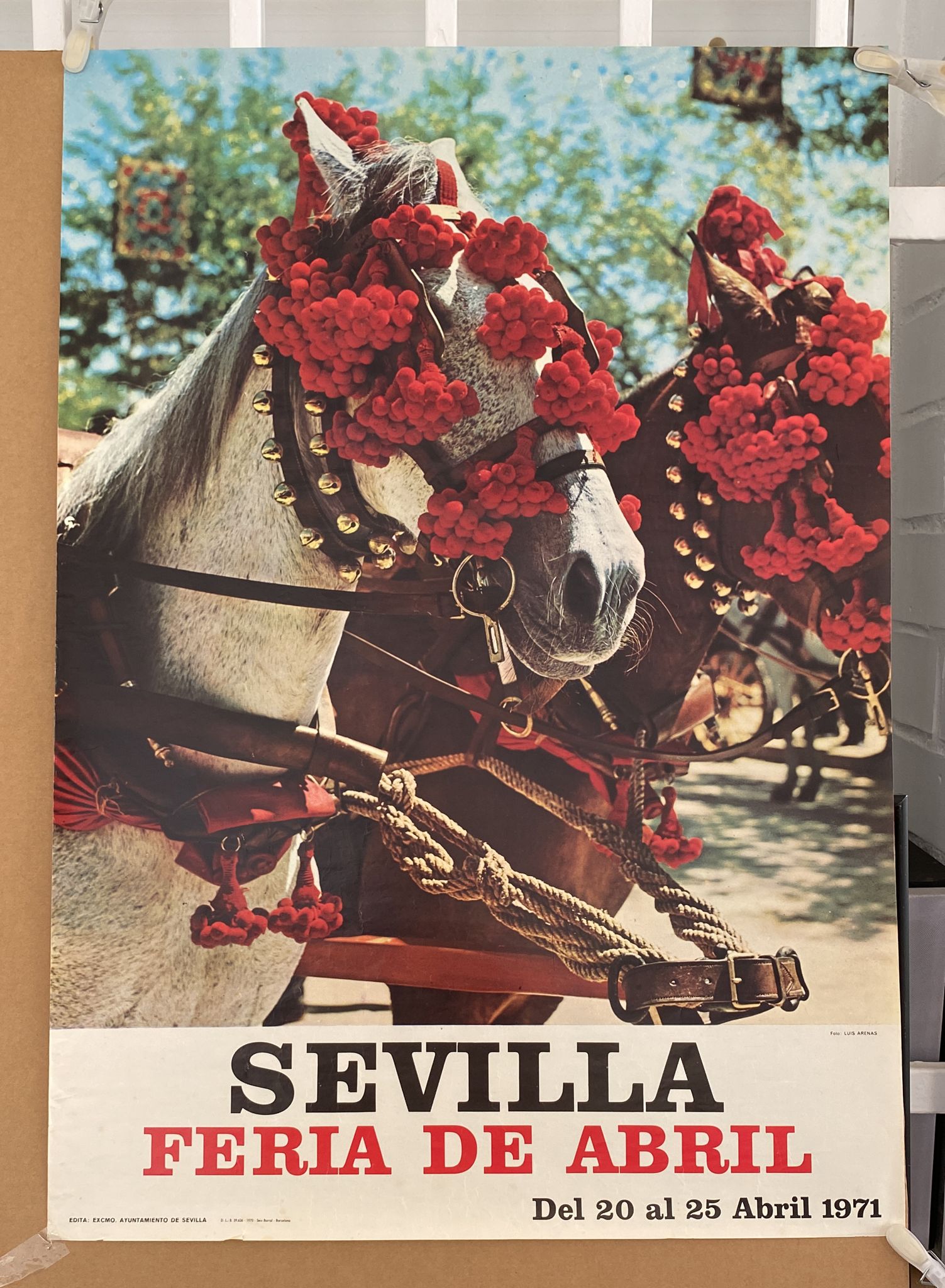 Cartel (68,5x45) Sevilla Feria de Abril de 1971. Fot. Luis Arenas