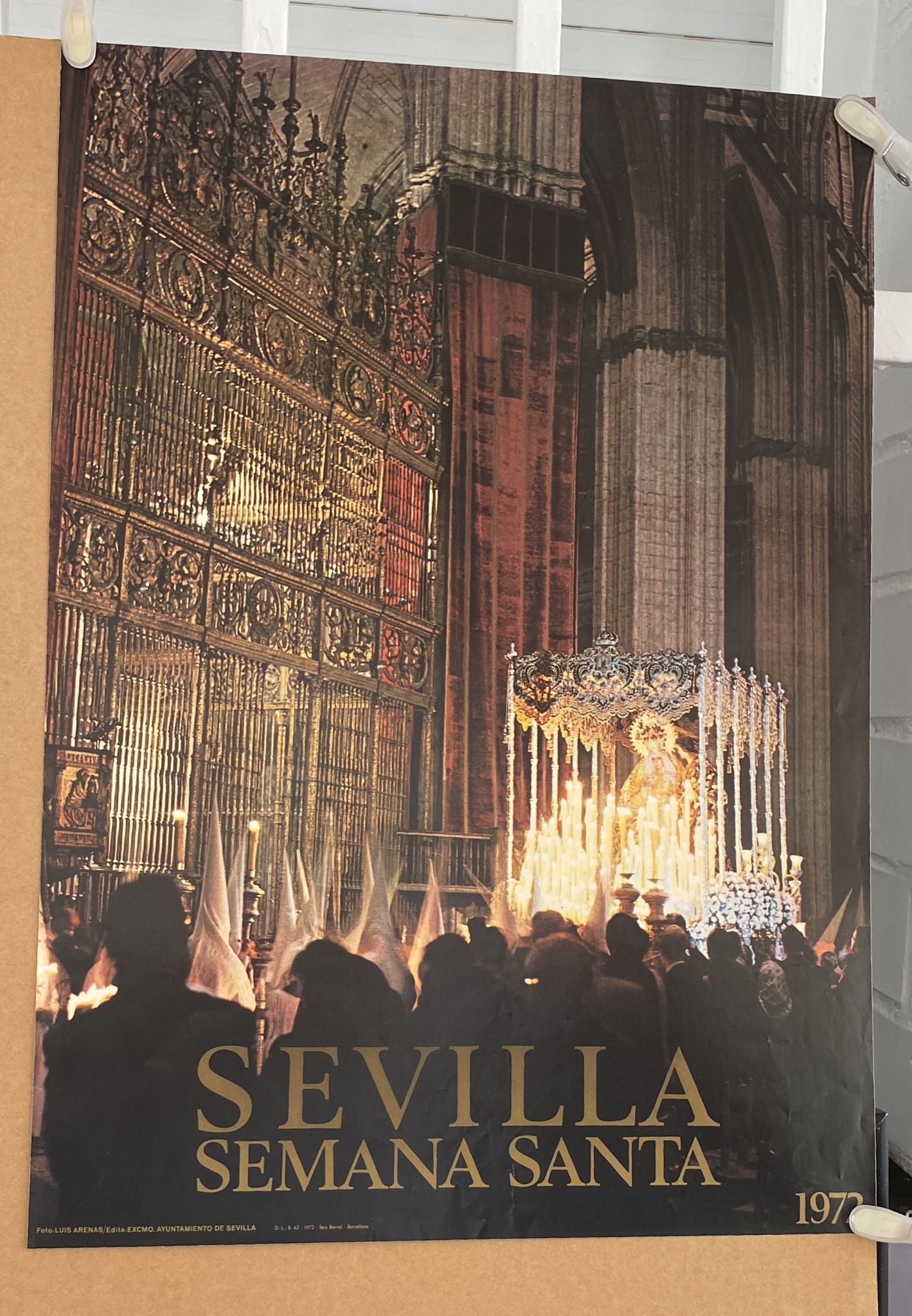 Cartel (48x34) Sevilla Semana Santa 1972. Fot. Luis Arenas
