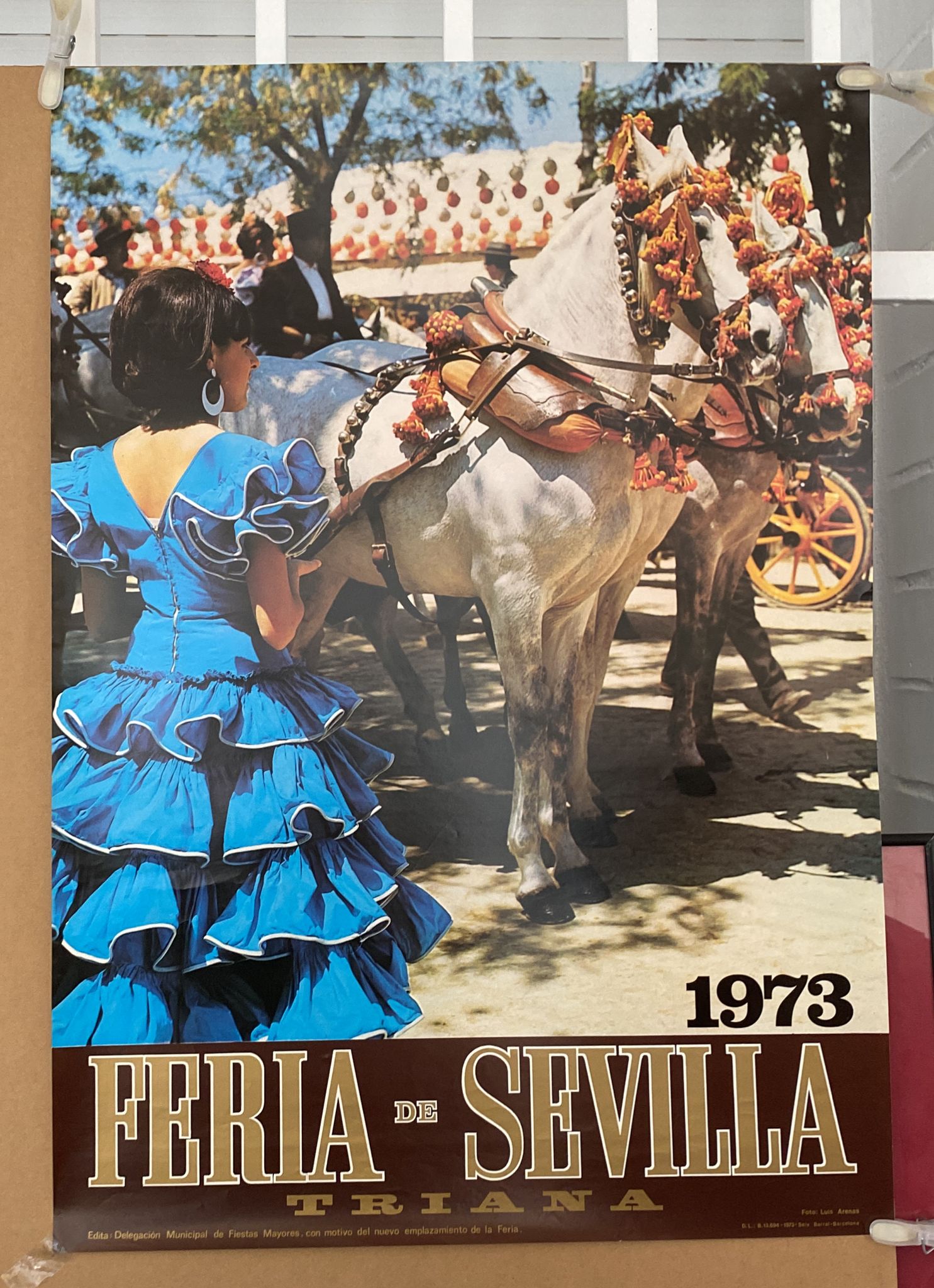 Cartel (69x48) Feria de Sevilla 1973. Triana