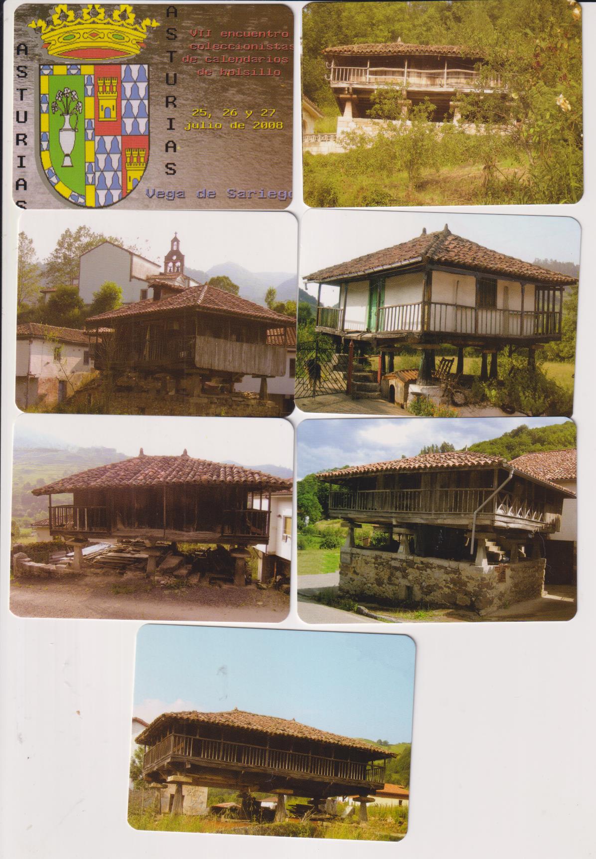 Serie de 8 Calendarios para 2009. Asturias, orrios. A.C.C.B.