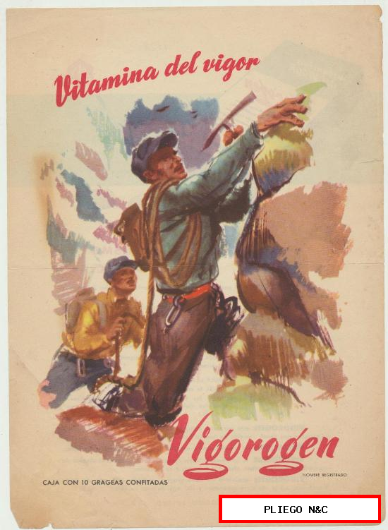 Cartel (26x18,5) Vigorogen. Vitamina del vigor