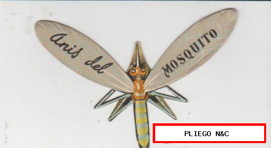 Anís del Mosquito. Troquelado (14x9) Lleva dos imanes al dorso para colgar. RARO