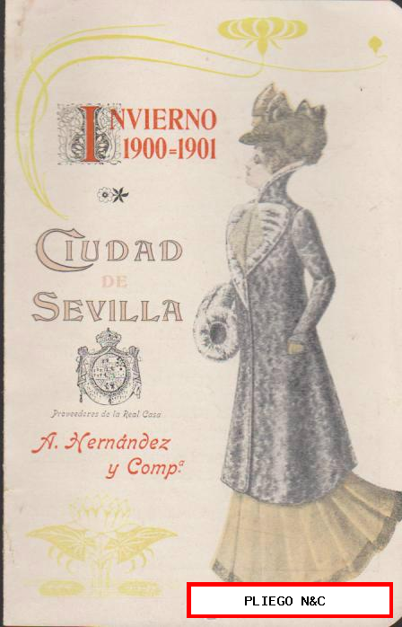 Ciudad de Sevilla. Programa de mano (17,5x11,5) Doble hoja. Invierno 1900-1901