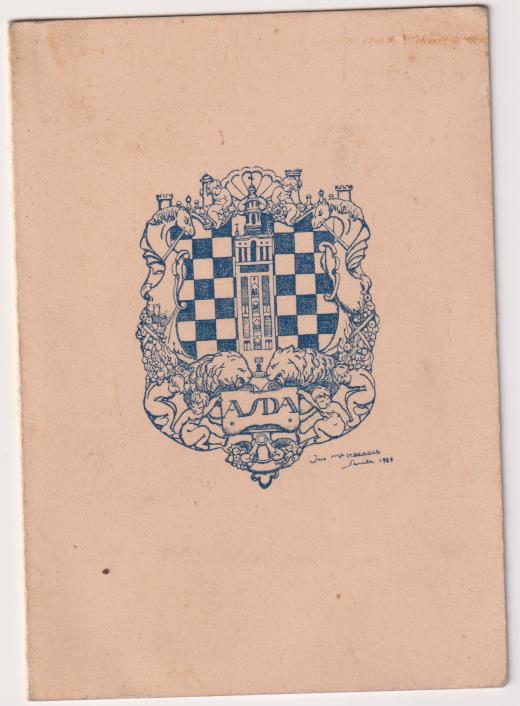 Asociación Sevillana de Ajedrez. Carnet de Socio. Sevilla 15-1-1932. RARO